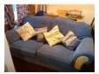 3 piece suite. Blue/purple 3 seater sofa,  with 2....